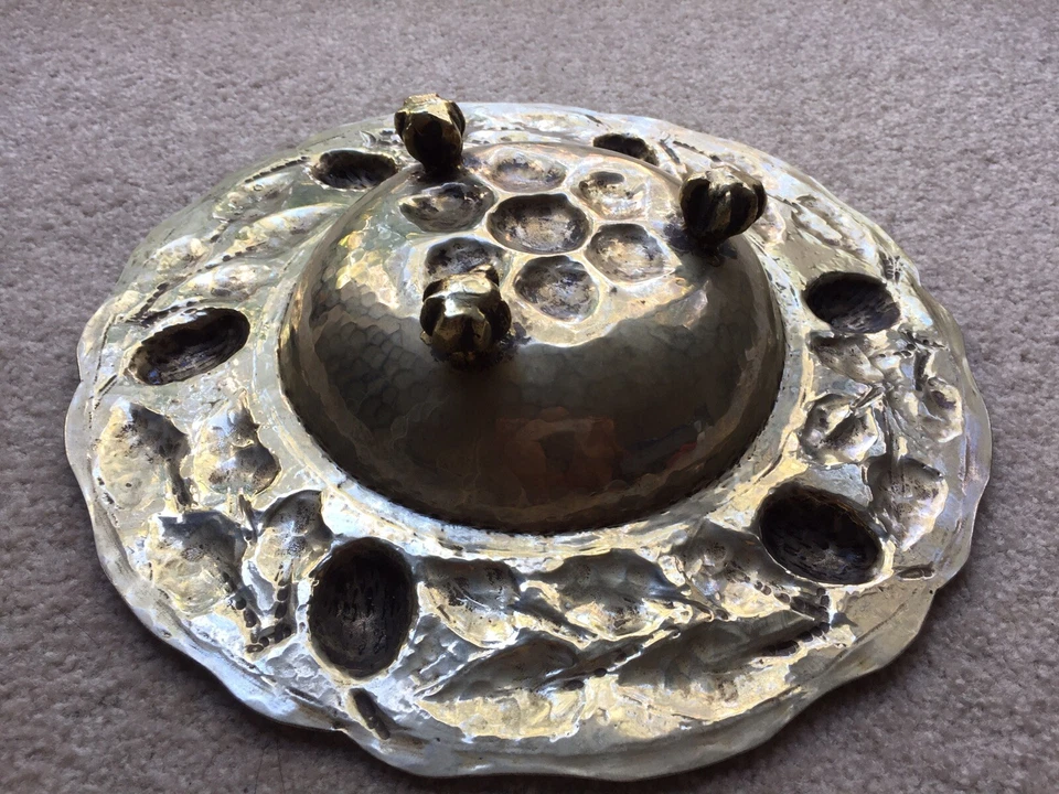 Antique Plata /Sterling German Bon Bon Dish, Silver Plate Floral Filigree, 1900s - image 3 of 4