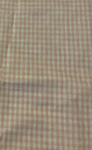 Tessuto a scacchi rosa e bianco vintage cotone 43” lungo x 47”