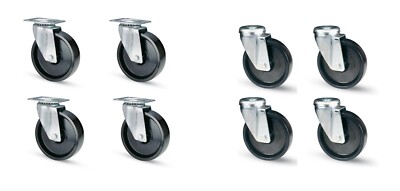 4 Stück Hitzebeständige Rolle Stikkenwagen 280°C INOX Teflon Ersatzrad Edelstahl