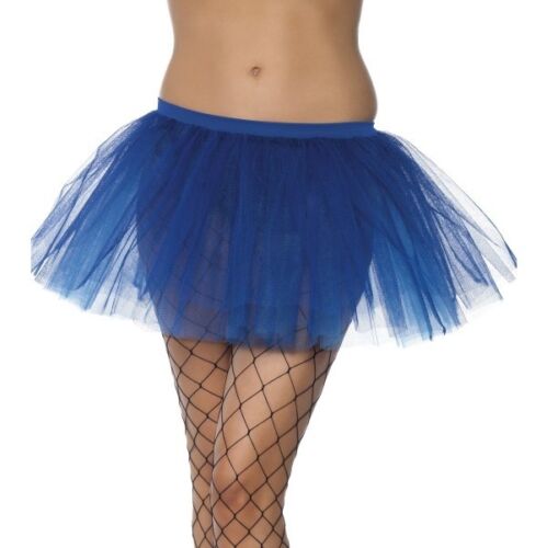 Ladies Tutu Blue Fancy Dress Layered Tutu Underskirt by Smiffys