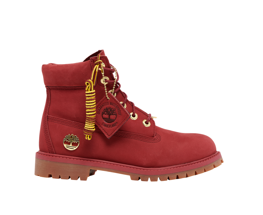 Timberland Premium Inch Waterproof Boots Burgundy (Size Youth  Women)