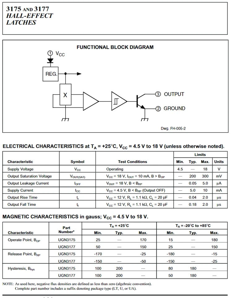 Lot of 8 ALLEGRO Hall Effect Sensor Latch,  4.5 to 18V, TO-243A Rare - Image 4 of 4