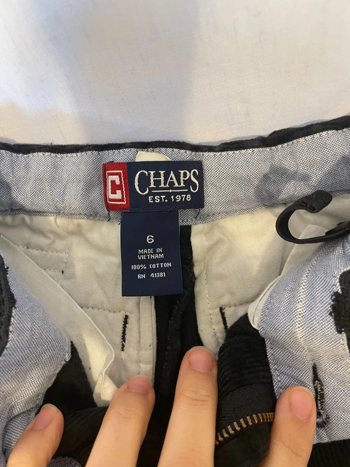 Boys Chaps Black corduroy Size 6 - Image 2 of 4