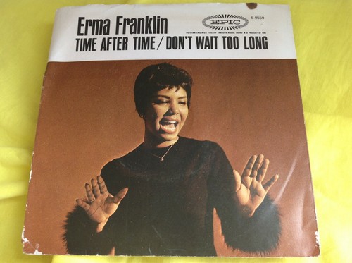 Rare 45 Picture Sleeve Only : Erma Franklin ~ Time After Time ~ Epic 5-9559