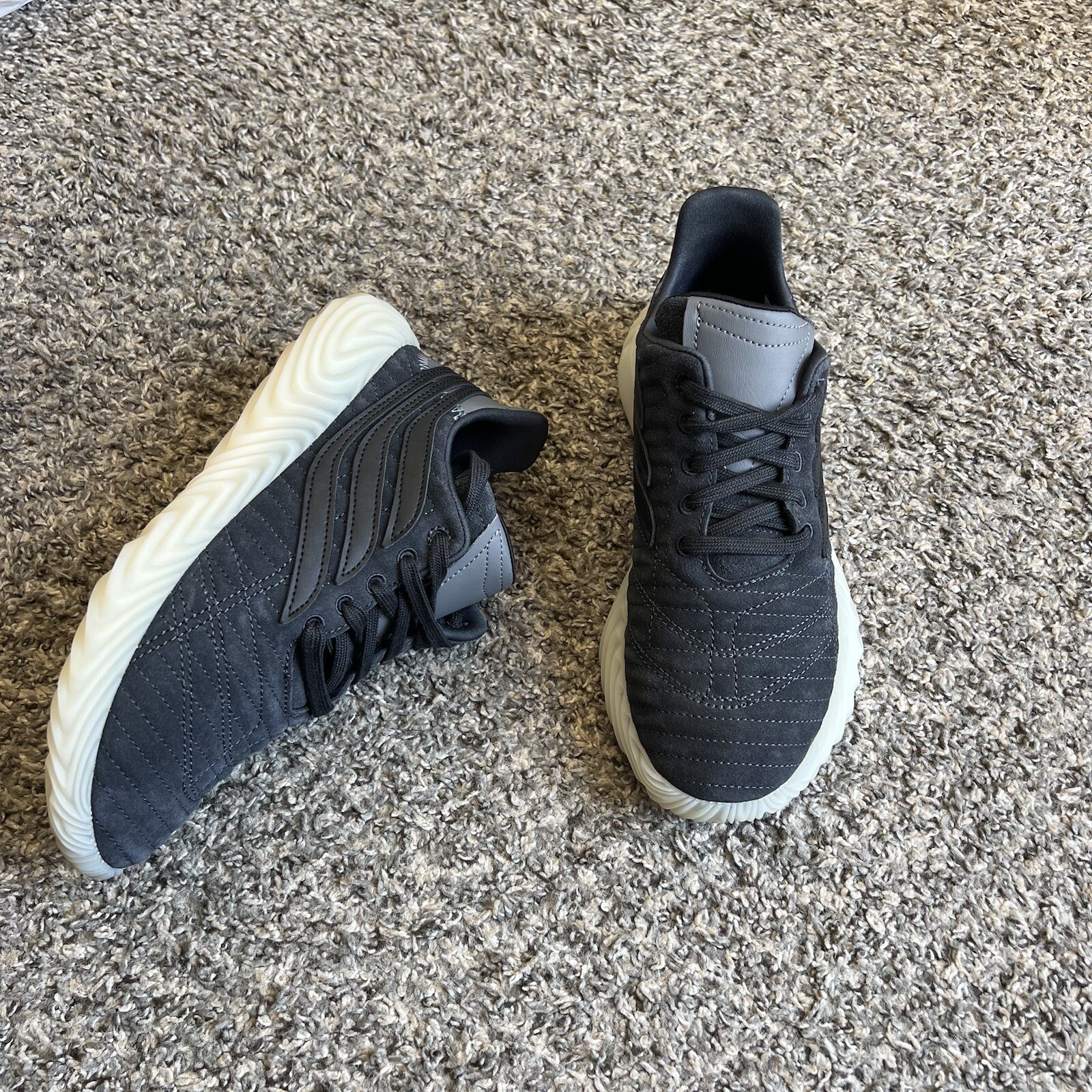 SAOLA Scarpe da ginnastica Adidas SOBAKOV grigie da uomo 6 donna taglia 7 suola in gomma