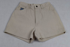 Vintage Jean Shorts Wrangler Size 26 S 80s Pale Beige Hemmed Cutoffs High Waist