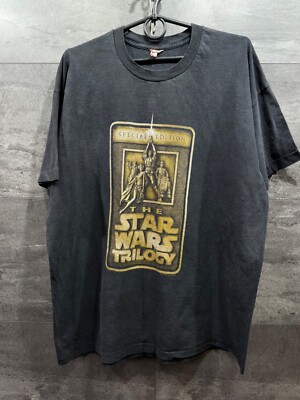 Vintage STAR WARS Trilogy 1997 t-shirt Movie 90s merch Special Edition Size L