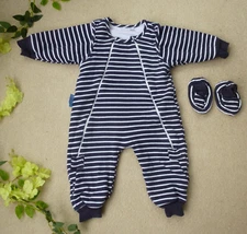 JOJO MAMAN BEBE Sleep Snuggler 12-18M SLEEPING BAG SUIT 2.5 Tog Detachable Arms