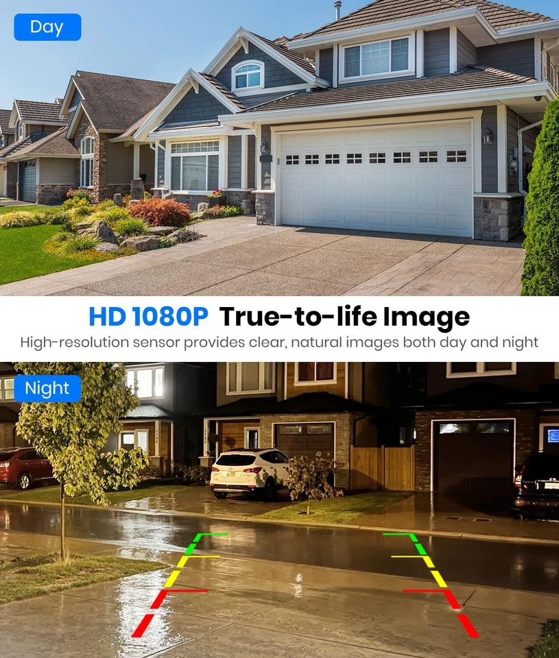 AUTO-VOX Solar Wireless Backup Camera 5" 1080P Monitor+ 1/2PCS Rear View Cameras - Image 4 of 4