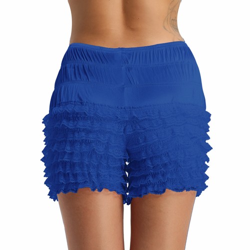 Womens Tiered Ruffle Lace Booty Shorts Panties Dance Bloomers Pettipants Knicker - Picture 23 of 50