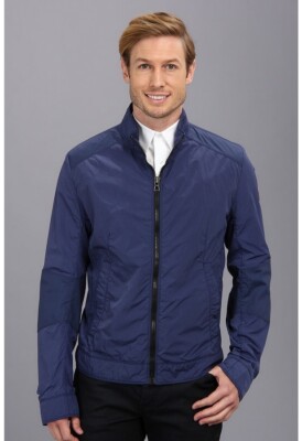 Neu Hugo Boss Herren Blau Anzug Leicht Shell Windbreaker Mantel Jacke Top 38R Medium