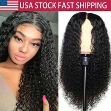Hair Front Wig Womens Brazilian Human Long Curly Lace Wavy Hair Wigs