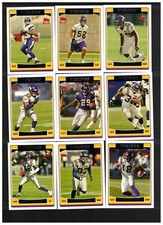 (12) 2006 TOPPS MINNESOTA VIKINGS 9-CARD TEAM SET LOT C GREENWAY RC T JACKSON RC