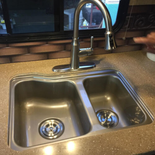 Fregadero de cocina para el hogar conjunto de drenaje de acero inoxidable de 3-1/2 pulgadas con cesta coladora - Imagen 9 de 10