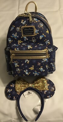 Disney Parks Loungefly Mini Backpack 50th Anniversary Navy Blue Gold NWT Exclusive Disney World Parks 50th Anniversary | Mercari main image 4