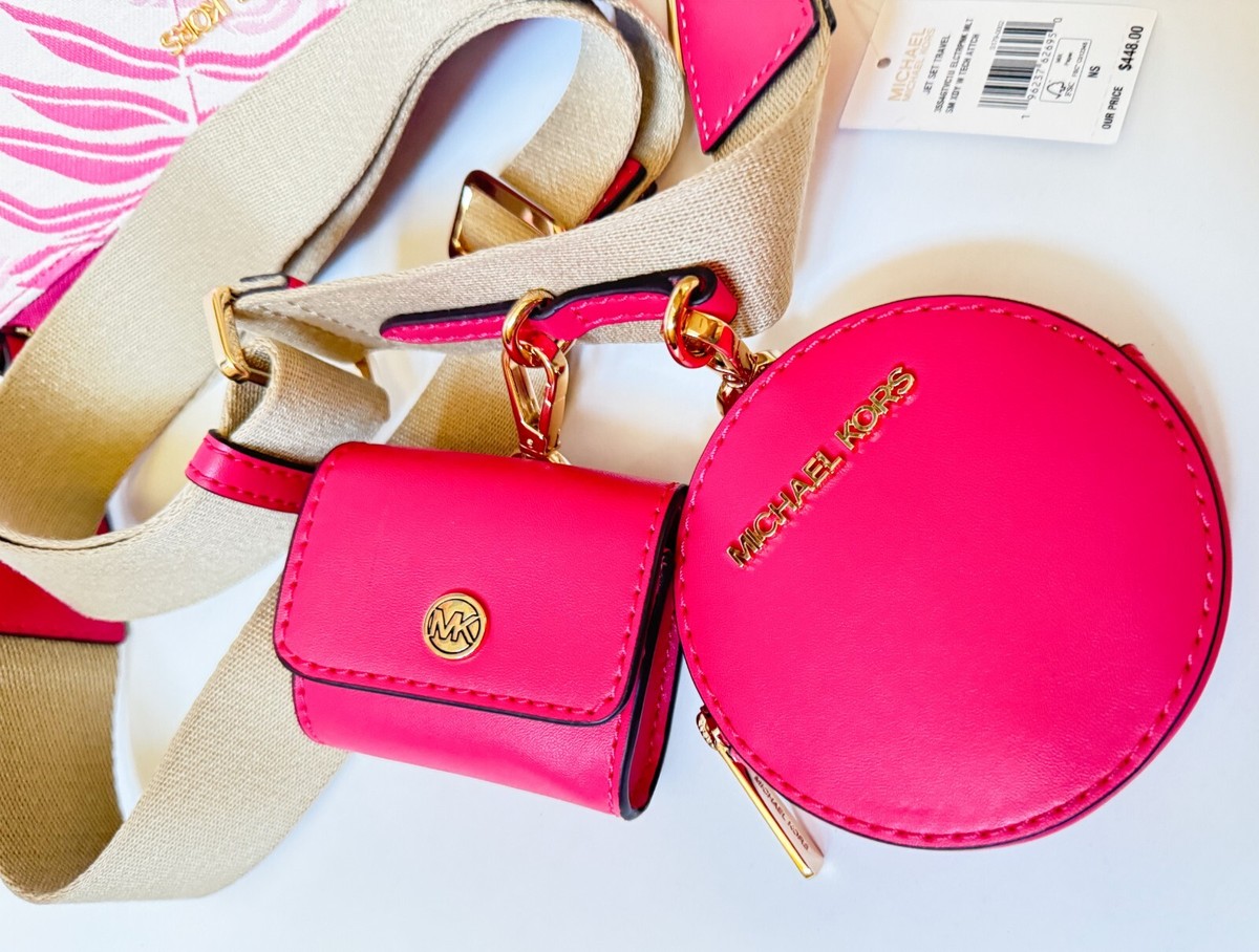 MICHAEL KORS JET SET TRAVEL SM CROSSBODY BAG TECH ATTACHED