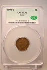 1909-S Indian Head Cent 1C CACG VF30 Key Date #7598