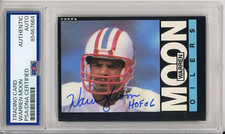 1985 TOPPS FOOTBALL WARREN MOON SIGNED HOF ROOKIE CARD RC PSA DNA COA AUTOGRAPH