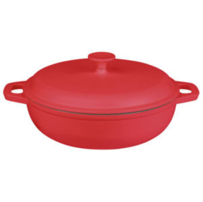 GSW Gusseisentopf inkl. Deckel 30cm rot Küche Schmortopf Bräter Suppentopf - Neu