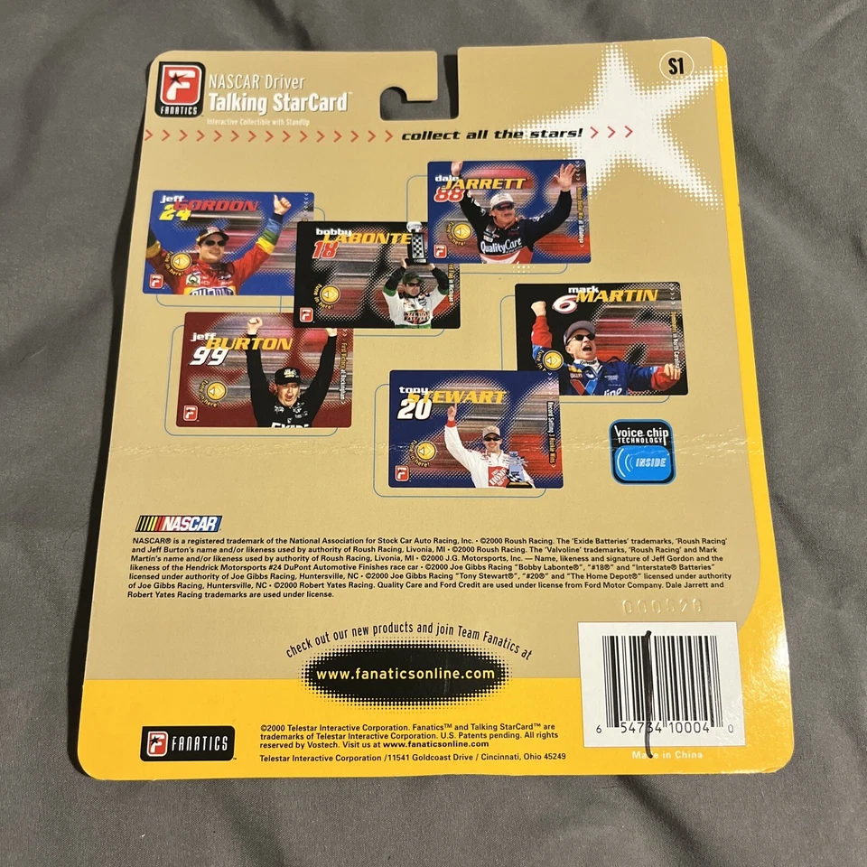 New Fanatics Nascar Racing Driver Talking StarCard Tony Stewart #20 Home Depot - Image 2 of 2