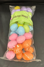Refillable Easter Eggs Hinged 48 Count Plastic Pastel Colors made for Walmart