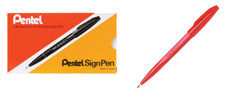 NEW 12 Pentel Sign Pens - RED S520-B
