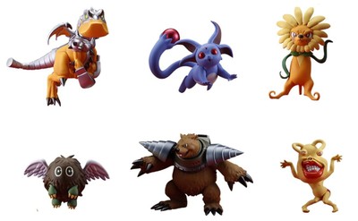 Kaiyodo Anime ''Yu-Gi-Oh!'' Series 3D Monster Collection Vol. 1 6 Piece Box