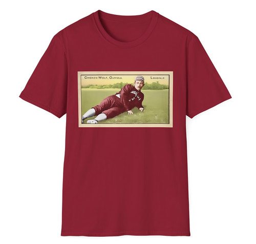 Chicken Wolf Vintage Baseball Card T-Shirt – Funny Louisville St Louis Cardinals