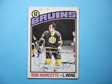 1976/77 O-PEE-CHEE NHL HOCKEY CARD #234 DON MARCOTTE VG+ MK AUTO AUTOGRAPH OPC