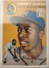2021 Topps Series 1 Double Header Rookie Reprint TDH-3 Henry Aaron Braves