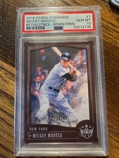 2018 Panini Diamond Kings Mickey Mantle PSA 10 Brown Framed/Bat. Stance  #39/49