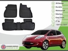 3D Car Mats Rubber Floor Mats For Nissan Leaf 2010-2017 Allweather Tailored