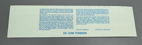 AMT-ERTL #6893 1:25 CAR MODEL DECALS 1969 FORD COBRA MUSCLE CAR #D94 - Picture 4 of 4