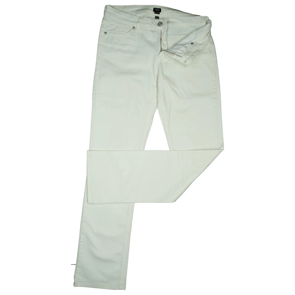 Esprit 38 L32 Jeans Hose weiß Damen mid Rise Stretch Praxis Straight Leg W30 M - Bild 2 von 4