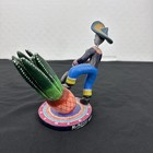 Signed Montesinos Mexico Clay Figurine Day of the Dead Jimador Agave Folk Art — photo 8