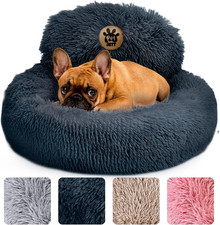 Petjett Calming Small Dog Bed - 23'' round Dog Beds, Anti-Slip  Washable Puppy