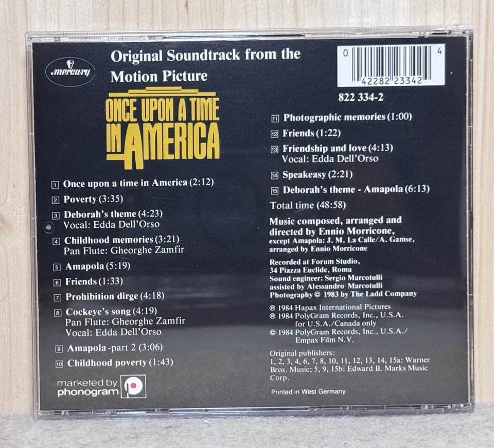 Ennio Morricone - Once Upon A Time In America OMP Soundtrack CD 1985 W. Germany - Image 4 of 4
