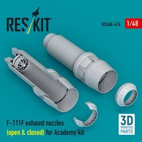 Reskit RSU48-0474 - 1:48 F-111F Exhaust Nozzles (Open & Closed) For Academy Kit