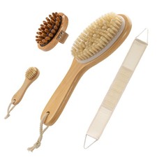 Dry Brushing Body Brush Set for Lymphatic Drainage and Cellulite Massager