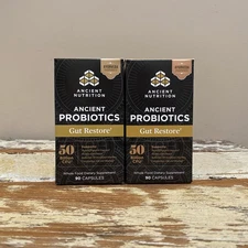 2-PACK Ancient Nutrition Probiotics Gut Restore 50 Billion CFU 90 ct, BB 02/26