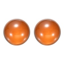 Clear Orange Acrylic Contact Juggling Ball - 40mm 2 Pack