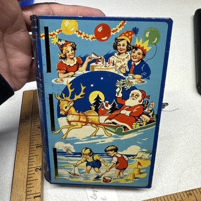 Vintage happy days metal toy bank w/key Chad valley Harborne Made England Rare