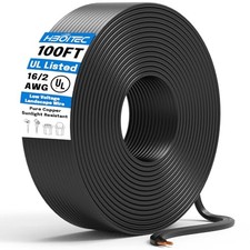 16 Gauge Wire, 16/2 Low Voltage Landscape Wire 100FT Copper 16 AWG 2