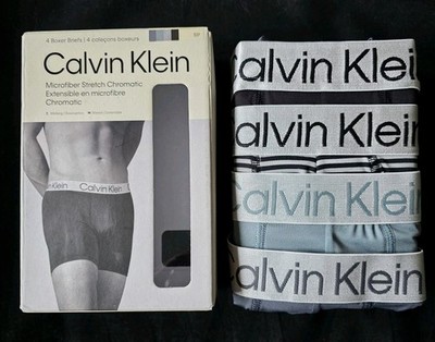 CALVIN KLEIN MICROFIBER STRETCH 4-PACK BOXRE BRIEFS MENS UNDERWEAR S#NP27400-NWT