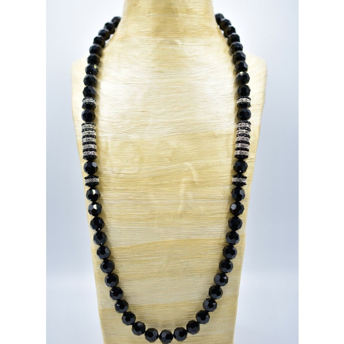 Faith Porter Vintage Necklace Swarovski Strass Lead Art Nouveau Crystal 90s Bin6