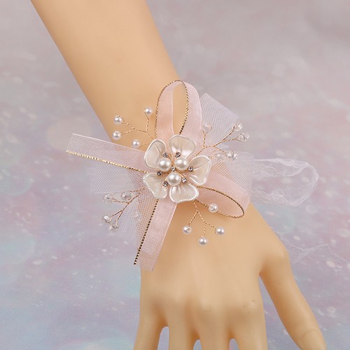 Simple Elegante Boda 3 piezas Perla Muñeca Flor Perla Material 15 cm DéCor Mano - Imagen 5 de 14