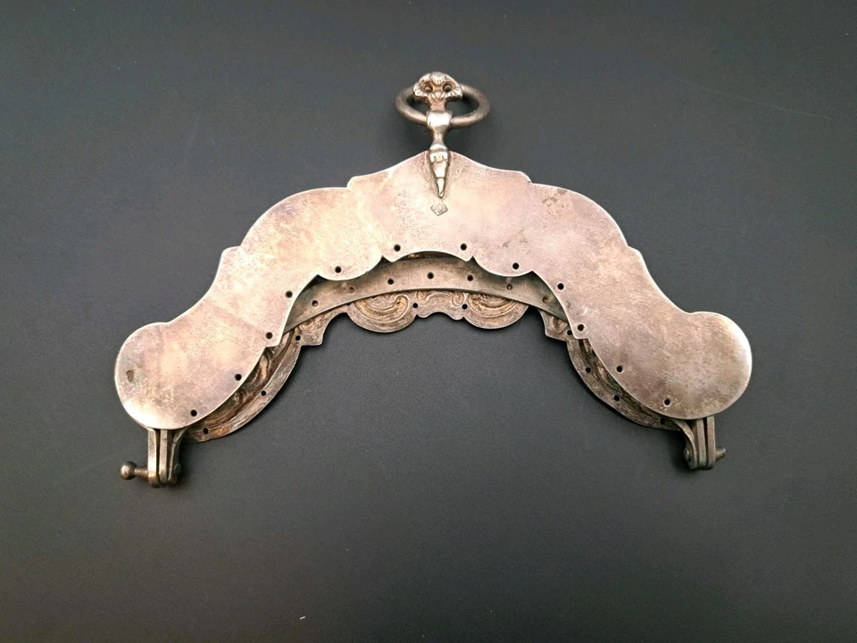 Soporte de bolsa de plata holandesa de finales del siglo XVIII, probablemente plata pura 812,5/1000 Foto 2 de 4