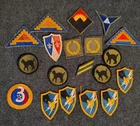 MILITARY PATCHES LOT OF 19 - WW2 • VIETNAM ERA U.S. ARMY
