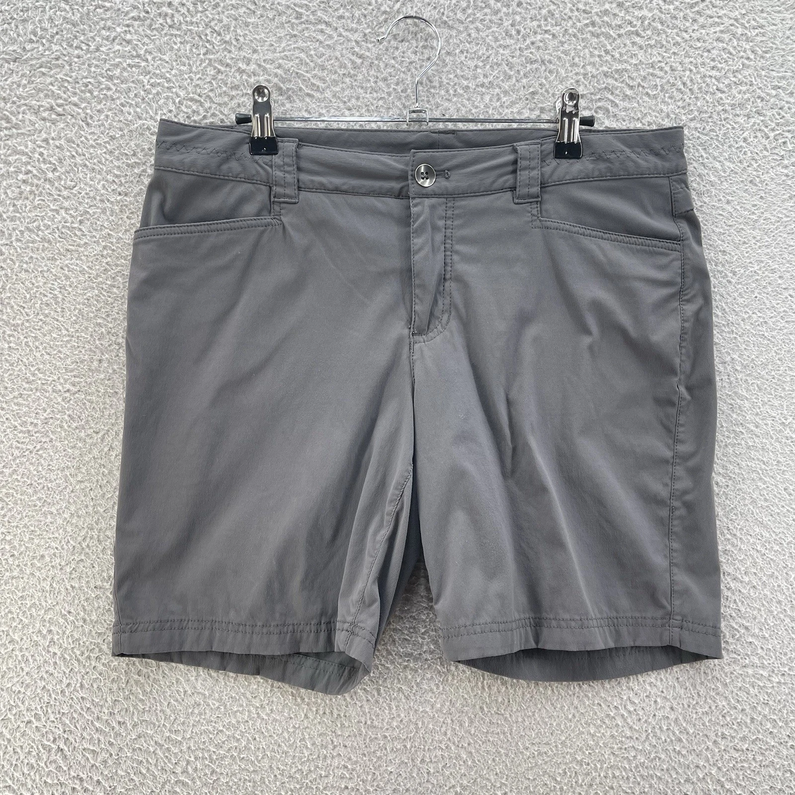 Eddie Bauer Travex Shorts Womens 8 Grey 7.5" Hiking Outdoor Comfort Lightweight