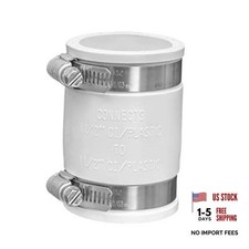 1056-150 1-1/2-in. Flexible PVC Pipe Coupling for Cast Iron and 1.5 Inch